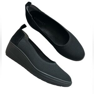 Vionic Jacey Knit Suede Comfort Wedge Casual Everyday Shoes Size 8
